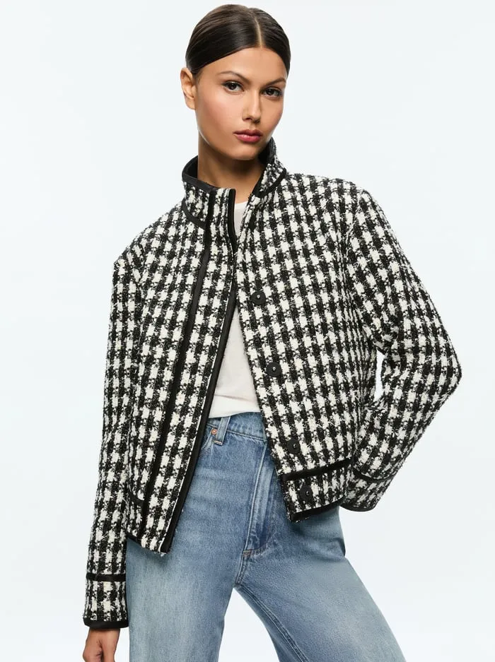 Jackets Coats Women Alice Olivia Corwin Jacket Blackwhite