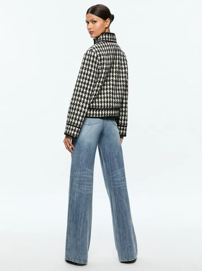 Jackets Coats Women Alice Olivia Corwin Jacket Blackwhite