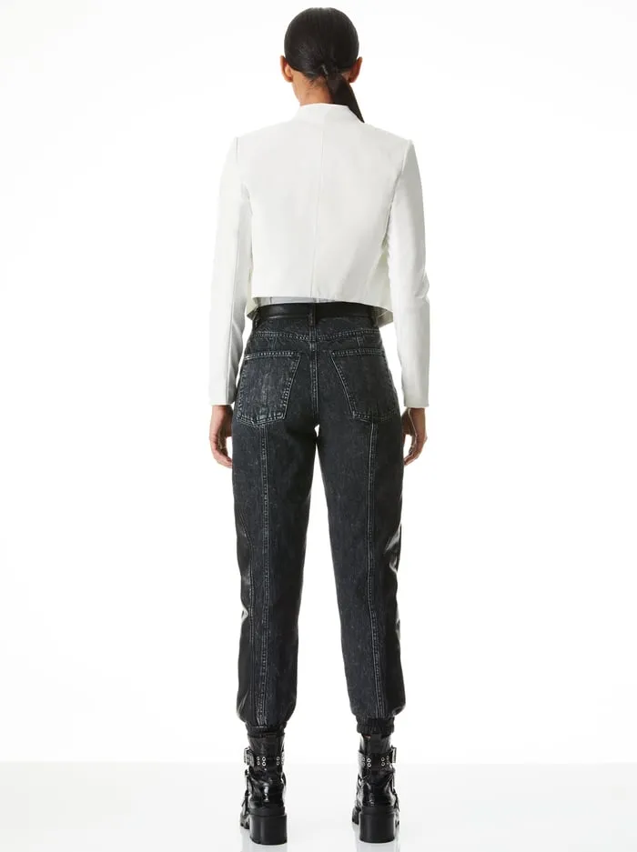 Jackets Coats Women Alice Olivia Harvey Leather Jacket White