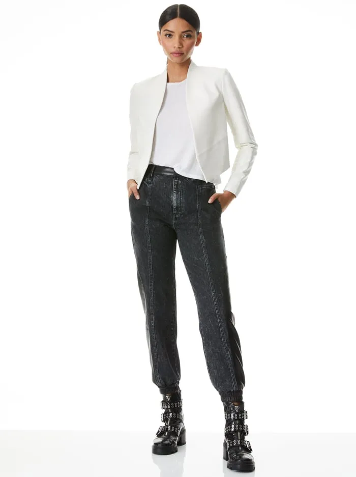 Jackets Coats Women Alice Olivia Harvey Leather Jacket White