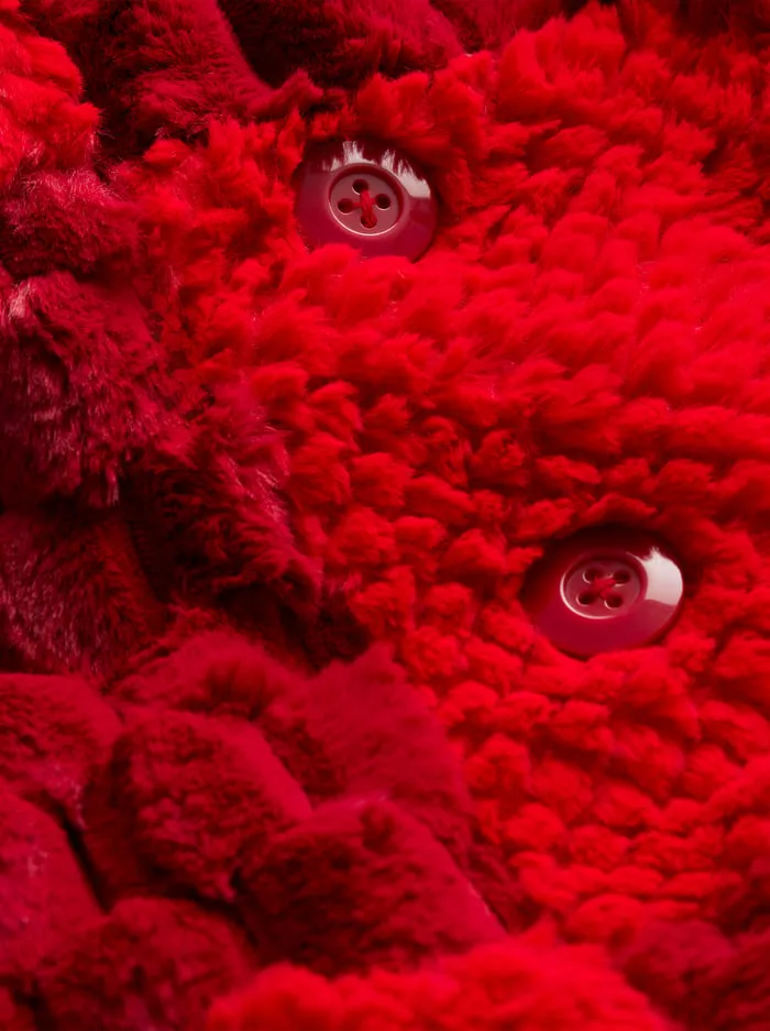 Jackets Coats Women Alice Olivia Moore Faux Fur Peacoat Bright Rubygarnet