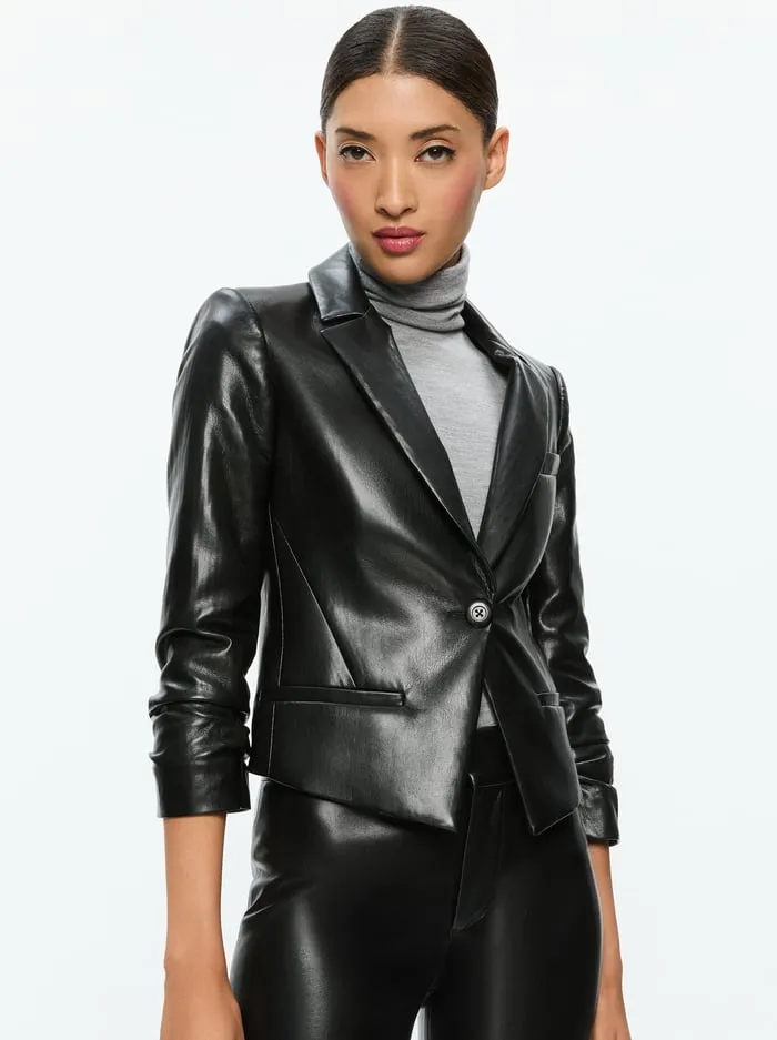 Jackets Coats Women Alice Olivia Vinnie Vegan Blazer Black