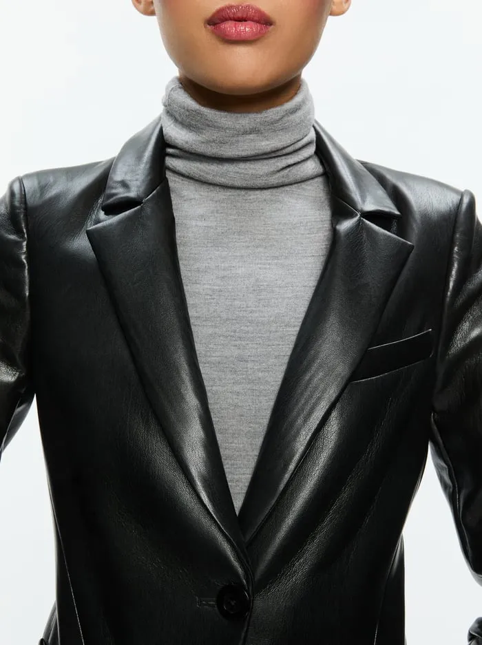 Jackets Coats Women Alice Olivia Vinnie Vegan Blazer Black