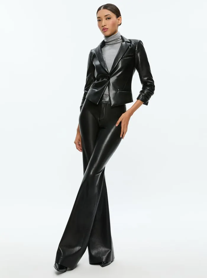 Jackets Coats Women Alice Olivia Vinnie Vegan Blazer Black