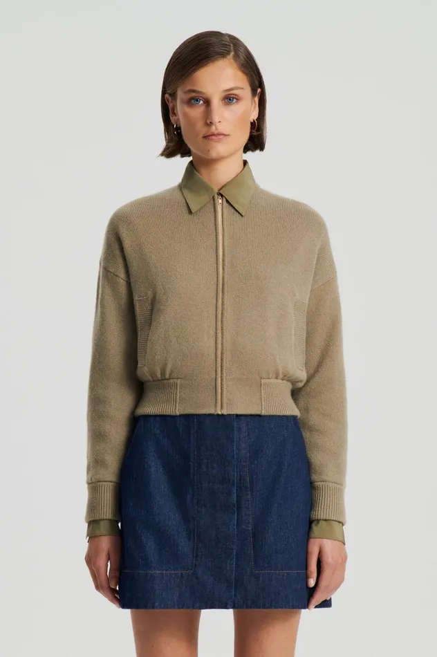 Jackets Women Scanlan Theodore CASHMERE BOMBER Trench Jackets Women Scanlan Theodore CASHMERE BOMBER Trench
