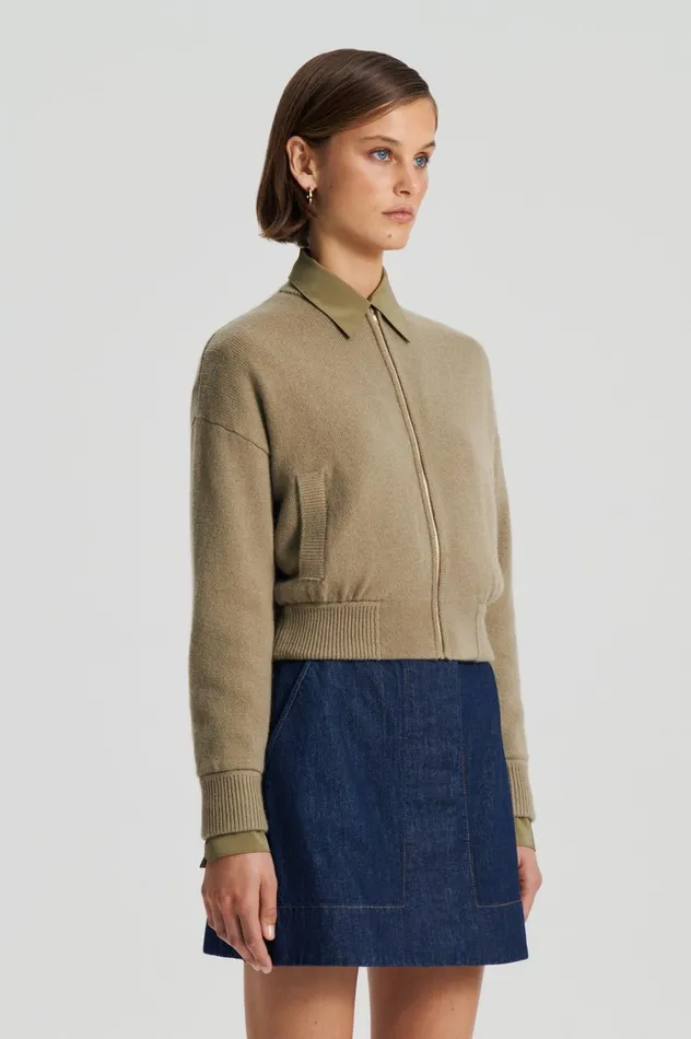 Jackets Women Scanlan Theodore CASHMERE BOMBER Trench Jackets Women Scanlan Theodore CASHMERE BOMBER Trench