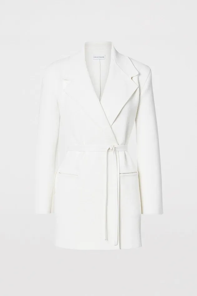 Jackets Women Scanlan Theodore CREPE KNIT LOOSE TAILORED JACKET Cream Jackets Women Scanlan Theodore CREPE KNIT LOOSE TAILORED JACKET Cream