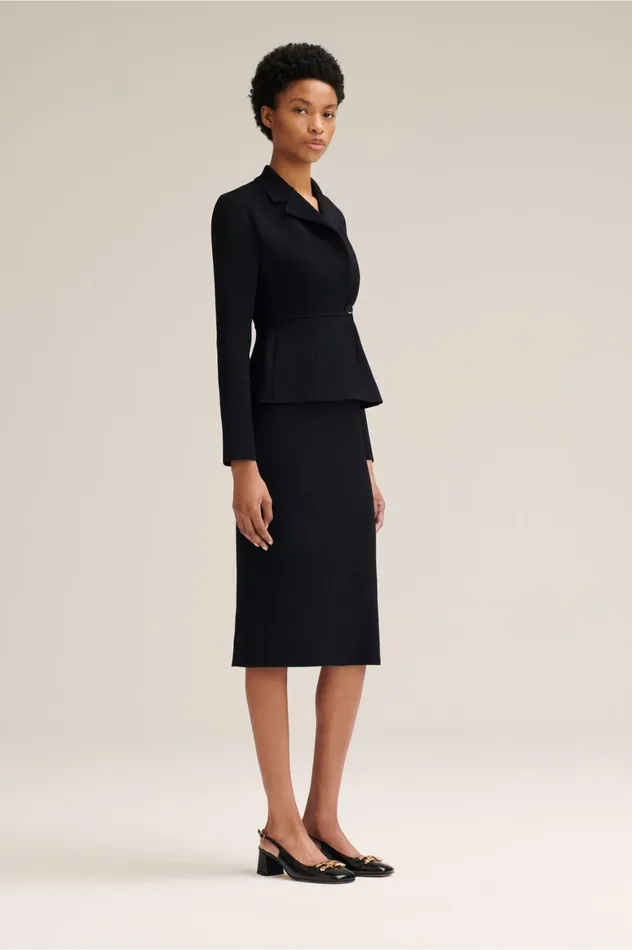 Jackets Women Scanlan Theodore CREPE KNIT TAILORED JACKET Black Jackets Women Scanlan Theodore CREPE KNIT TAILORED JACKET Black