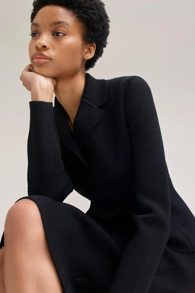 Jackets Women Scanlan Theodore CREPE KNIT TAILORED JACKET Black Jackets Women Scanlan Theodore CREPE KNIT TAILORED JACKET Black