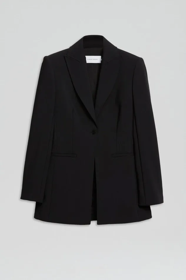 Jackets Women Scanlan Theodore TAILORED JACKET Black Jackets Women Scanlan Theodore TAILORED JACKET Black