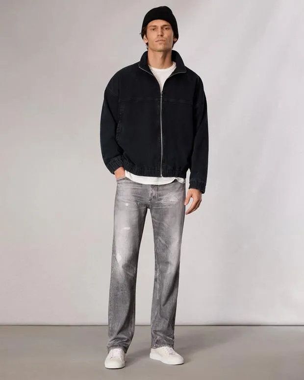 Jeans Men Rag and Bone Rbmiramar Fleece Fit 4 Pant Cotton Fleece Greyscale