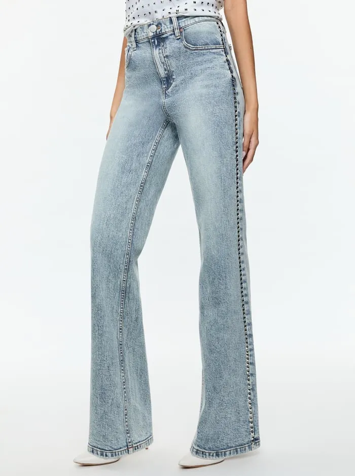 Jeans Women Alice Olivia Bodie Studded Jean Lexi Light Blue