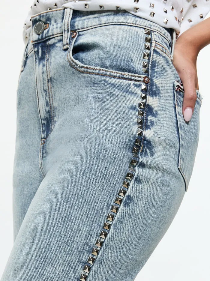 Jeans Women Alice Olivia Bodie Studded Jean Lexi Light Blue