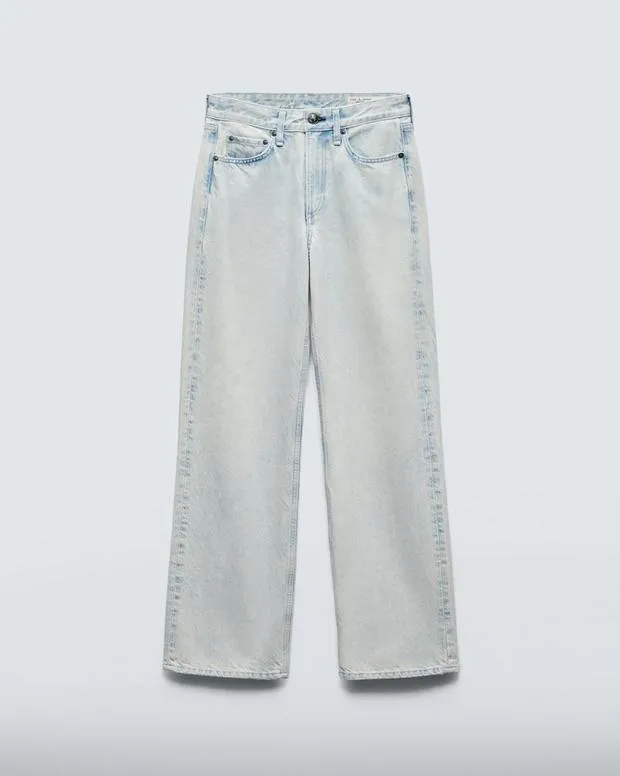 Jeans Women Rag and Bone Logan WideLeg Jean Lightweight Rigid Denim Icefall