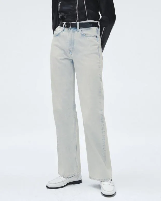 Jeans Women Rag and Bone Logan WideLeg Jean Lightweight Rigid Denim Icefall