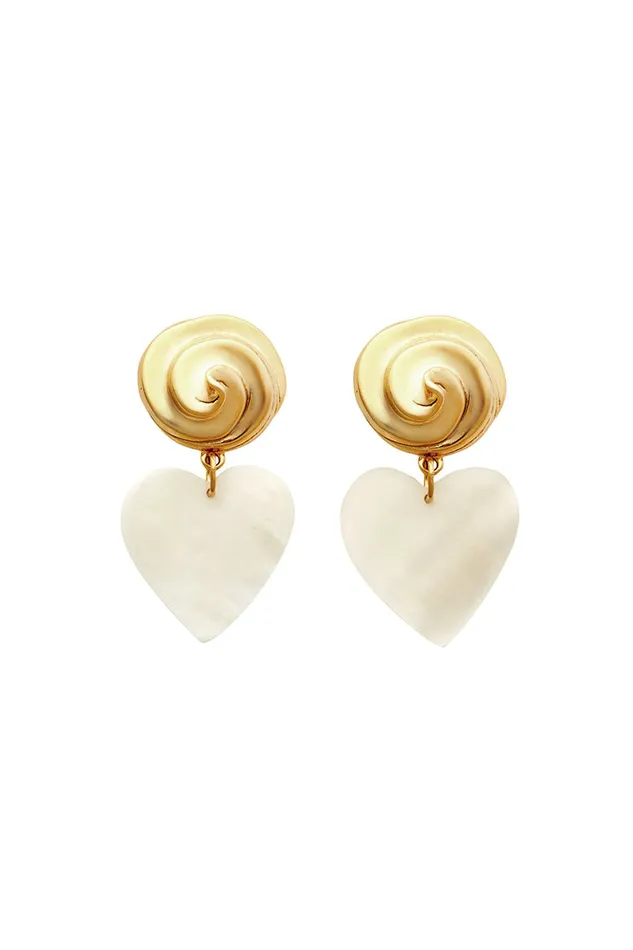 Jewelry Women LoveShackFancy Brinker and Eliza Rainey Earrings Gold
