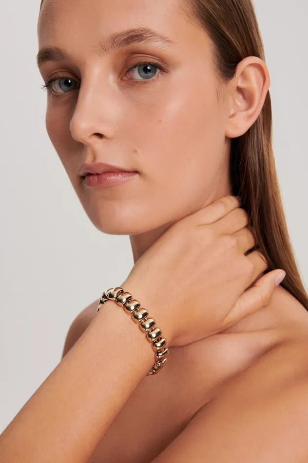Jewelry Women Scanlan Theodore BEETLE CHAIN BRACELET Lightgold