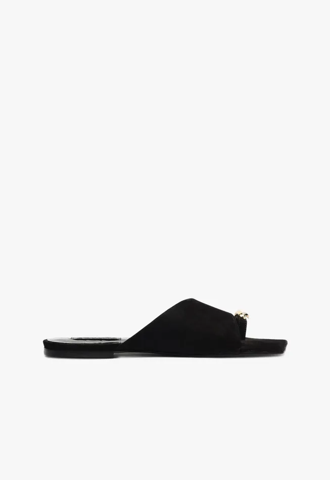 Jodie Flat Sandal Black Women Schutz Shoes Flats