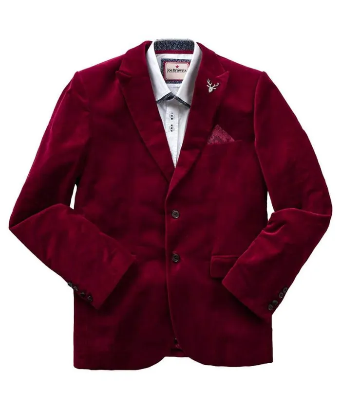 Joe Browns Coats and Jackets Men Dapper Velvet Blazer Firecracker Joe Browns Coats and Jackets Men Dapper Velvet Blazer Firecracker