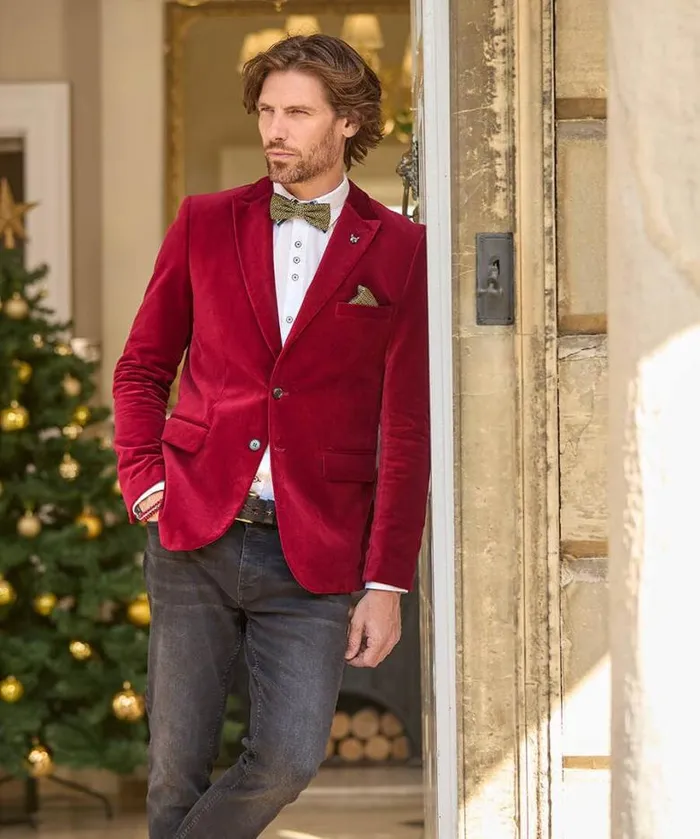 Joe Browns Coats and Jackets Men Dapper Velvet Blazer Firecracker Joe Browns Coats and Jackets Men Dapper Velvet Blazer Firecracker