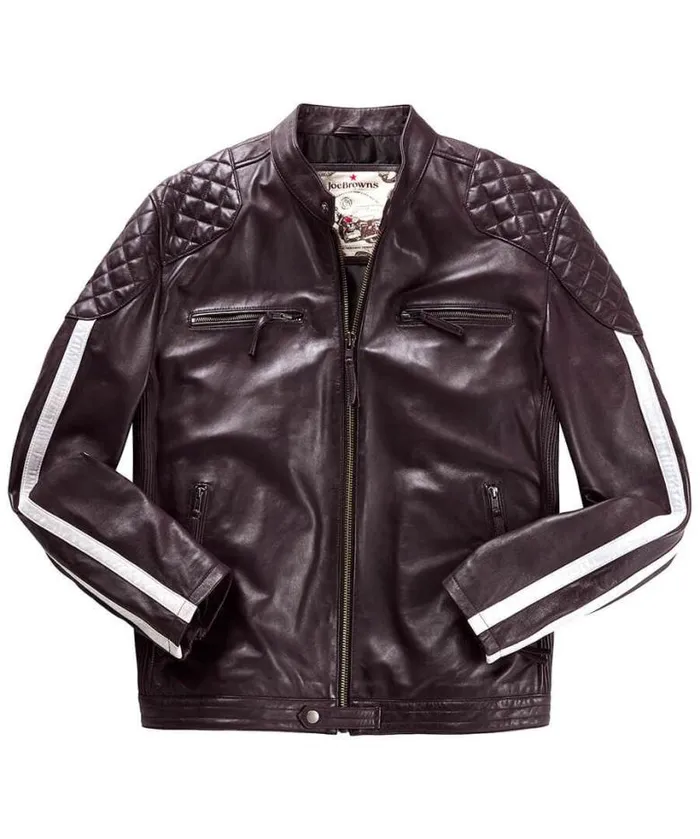 Joe Browns Coats and Jackets Men Purple Racer Leather Jacket Purple Joe Browns Coats and Jackets Men Purple Racer Leather Jacket Purple