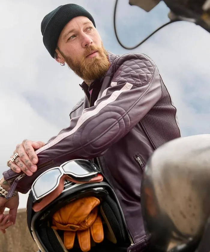 Joe Browns Coats and Jackets Men Purple Racer Leather Jacket Purple Joe Browns Coats and Jackets Men Purple Racer Leather Jacket Purple