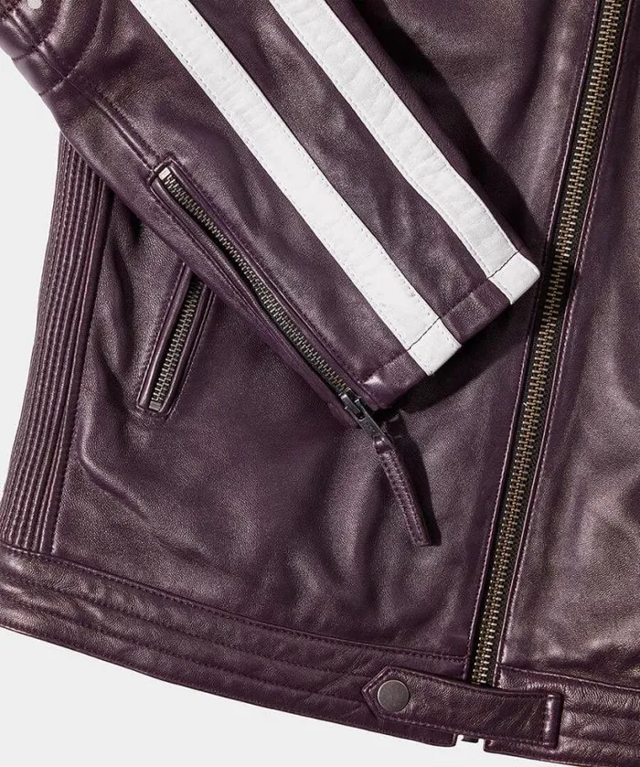 Joe Browns Coats and Jackets Men Purple Racer Leather Jacket Purple Joe Browns Coats and Jackets Men Purple Racer Leather Jacket Purple