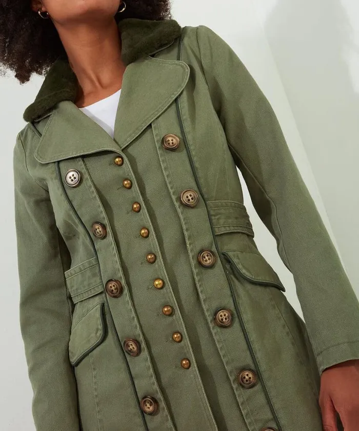 Joe Browns Coats and Jackets Women Estelle Military Coat Green Joe Browns Coats and Jackets Women Estelle Military Coat Green