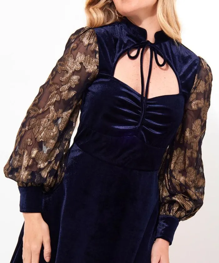Joe Browns Dresses Women Celeste Stretch Velvet Dress Navy Joe Browns Dresses Women Celeste Stretch Velvet Dress Navy