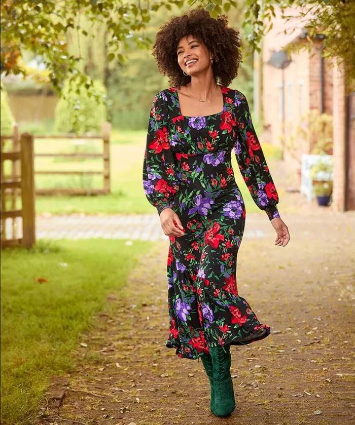 Joe Browns Dresses Women Shona Floral Jersey Dress Black Joe Browns Dresses Women Shona Floral Jersey Dress Black