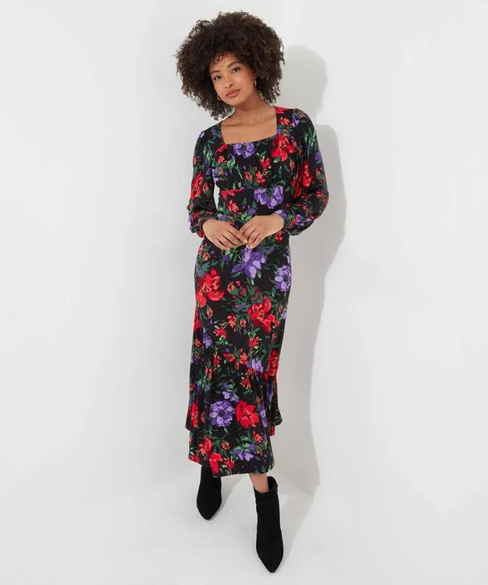 Joe Browns Dresses Women Shona Floral Jersey Dress Black Joe Browns Dresses Women Shona Floral Jersey Dress Black