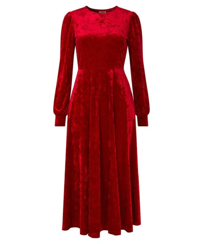 Joe Browns Dresses Women Stella Velour Dress Red Joe Browns Dresses Women Stella Velour Dress Red