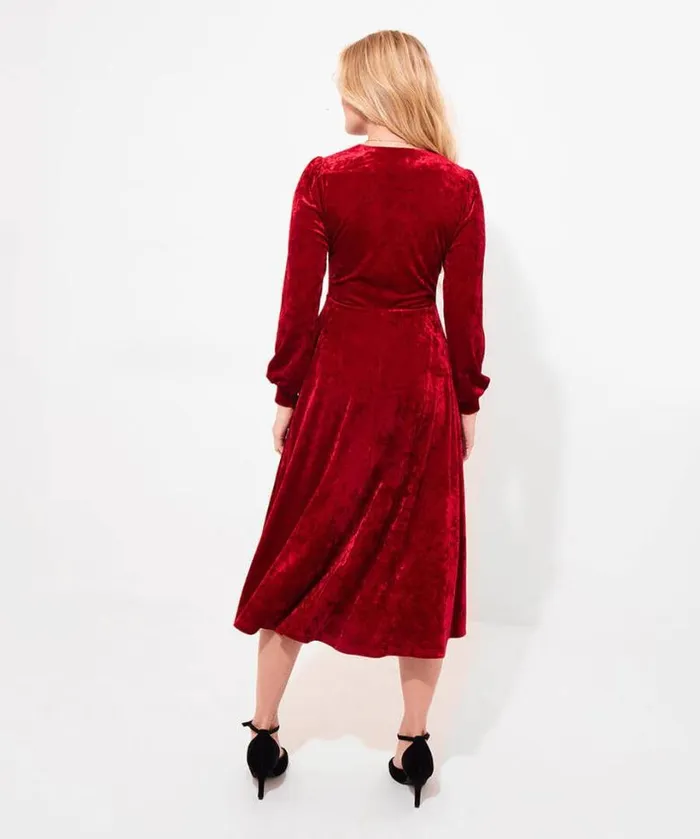 Joe Browns Dresses Women Stella Velour Dress Red Joe Browns Dresses Women Stella Velour Dress Red