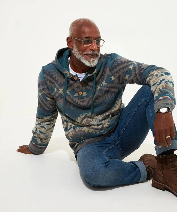 Joe Browns Hoodies and Sweatshirts Men Amazing Artisan Hood Blue