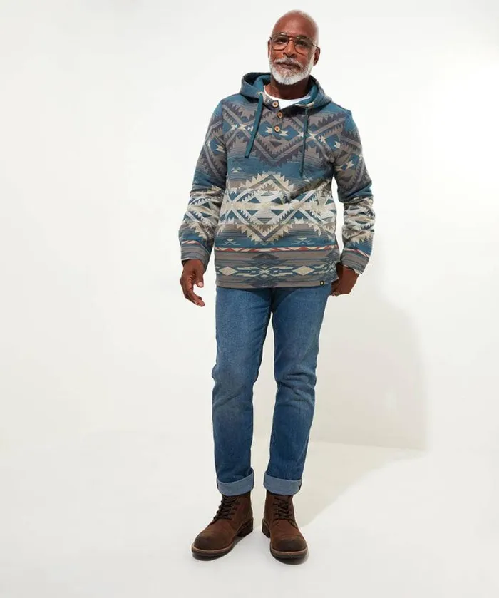 Joe Browns Hoodies and Sweatshirts Men Amazing Artisan Hood Blue Joe Browns Hoodies and Sweatshirts Men Amazing Artisan Hood Blue