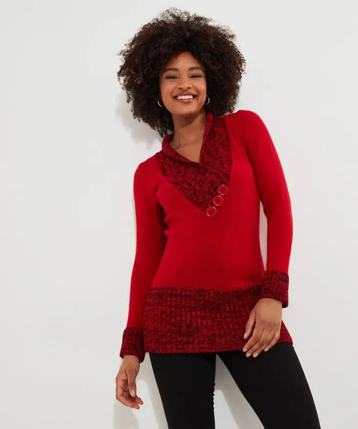 Joe Browns Knitwear and Cardigans Women Curiously Cosy Knit Red
