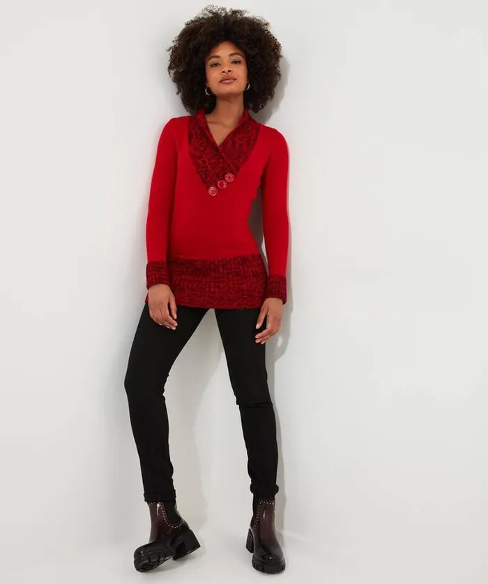 Joe Browns Knitwear and Cardigans Women Curiously Cosy Knit Red Joe Browns Knitwear and Cardigans Women Curiously Cosy Knit Red