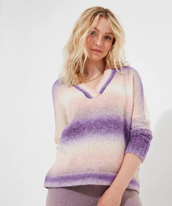 Joe Browns Knitwear and Cardigans Women Sloe Joes Super Soft VNeck Jumper Multi Joe Browns Knitwear and Cardigans Women Sloe Joes Super Soft VNeck Jumper Multi