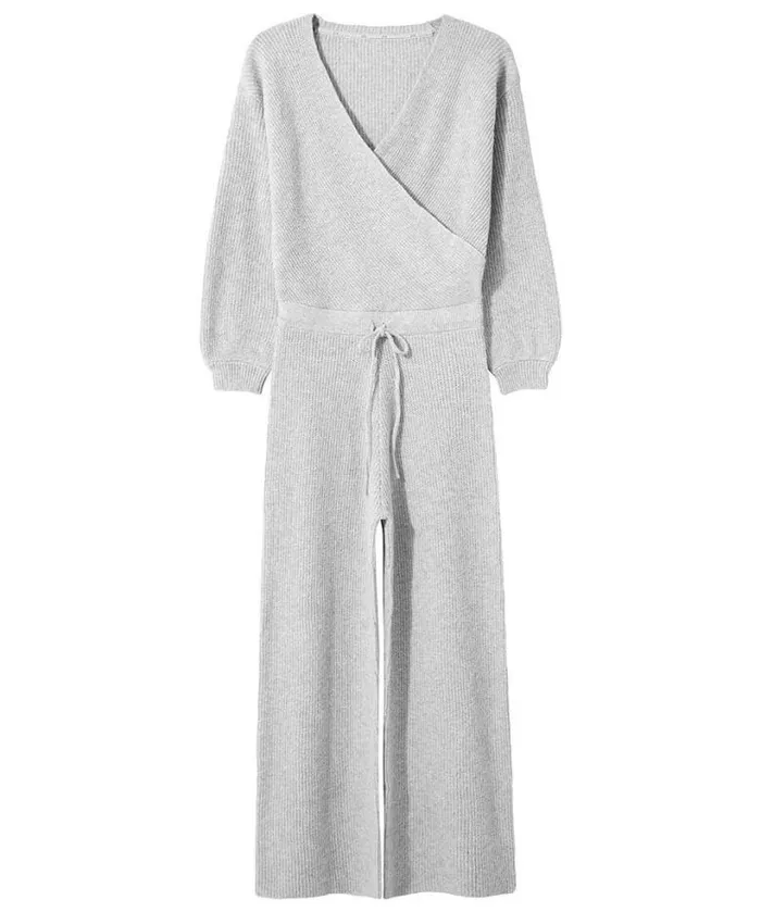 Joe Browns Loungewear and Pyjamas Women Sloe Joes Cosy Wrap Jumpsuit Grey Joe Browns Loungewear and Pyjamas Women Sloe Joes Cosy Wrap Jumpsuit Grey