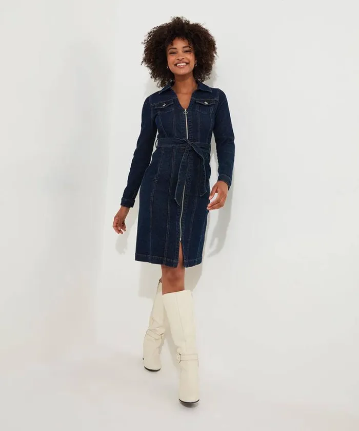 Joe Browns Petite Collection Women Joe039s Favourite Denim Dress Blue Joe Browns Petite Collection Women Joe039s Favourite Denim Dress Blue