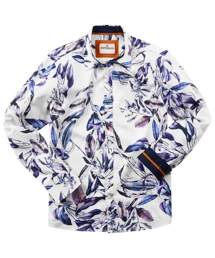 Joe Browns Shirts Men Fantastic Floral Shirt Purple Joe Browns Shirts Men Fantastic Floral Shirt Purple