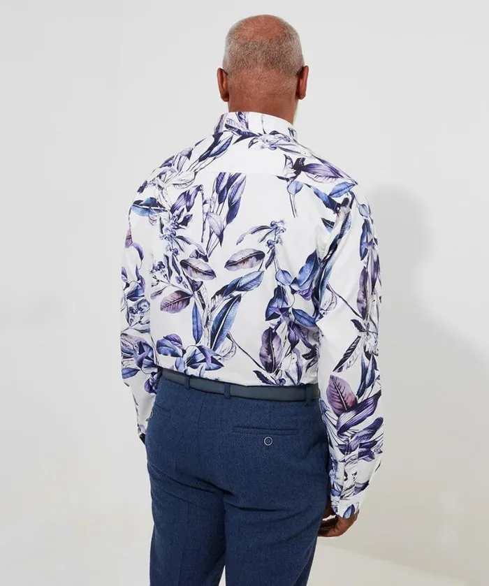 Joe Browns Shirts Men Fantastic Floral Shirt Purple Joe Browns Shirts Men Fantastic Floral Shirt Purple