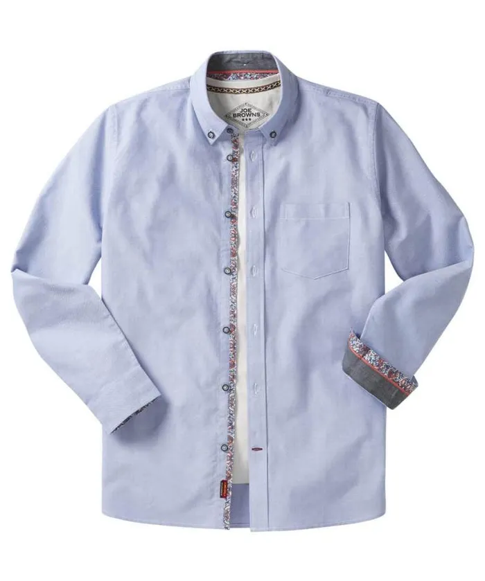 Joe Browns Shirts Men No Ordinary Oxford Shirt Blue Joe Browns Shirts Men No Ordinary Oxford Shirt Blue
