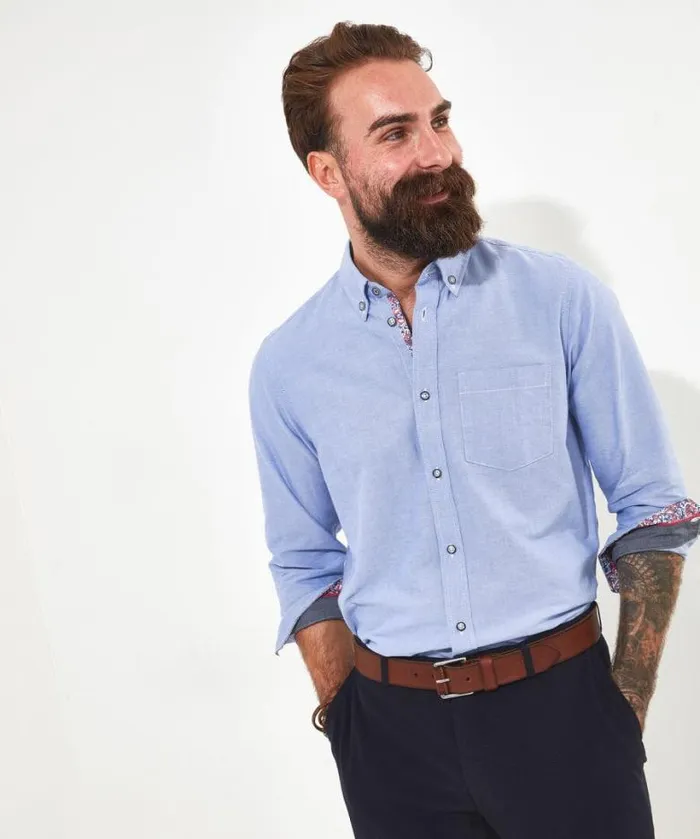 Joe Browns Shirts Men No Ordinary Oxford Shirt Blue Joe Browns Shirts Men No Ordinary Oxford Shirt Blue