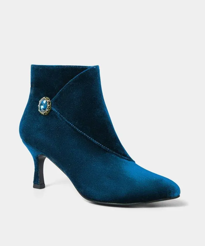 Joe Browns Shoes Sandals and Boots Women Beyond Glamour Jewel Trim Boot Dark Teal Joe Browns Shoes Sandals and Boots Women Beyond Glamour Jewel Trim Boot Dark Teal