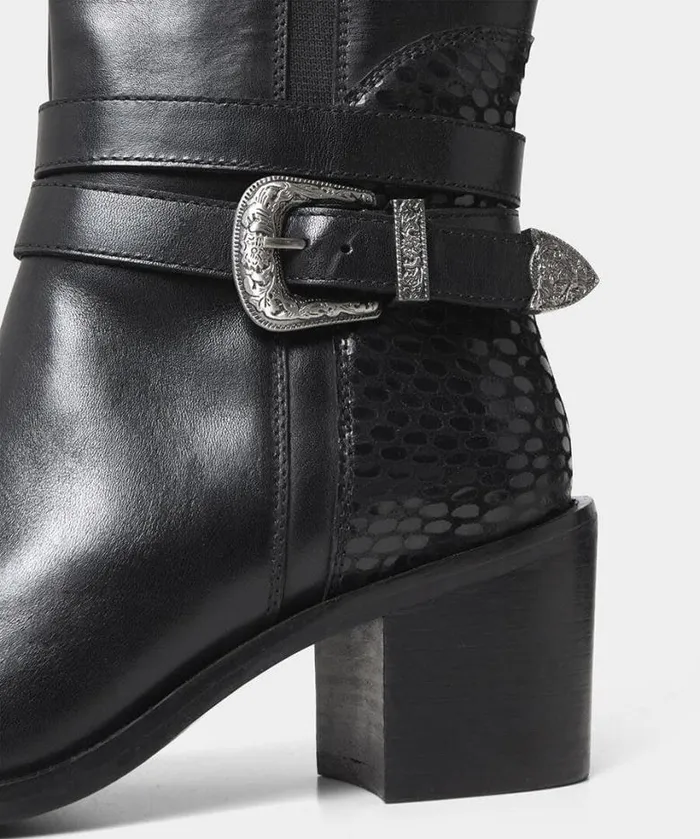 Joe Browns Shoes Sandals and Boots Women Gigi Premium Leather Rider Boots Black