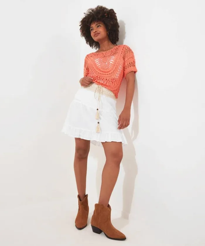 Joe Browns Skirts Women Step Into Summer Beach Skirt White