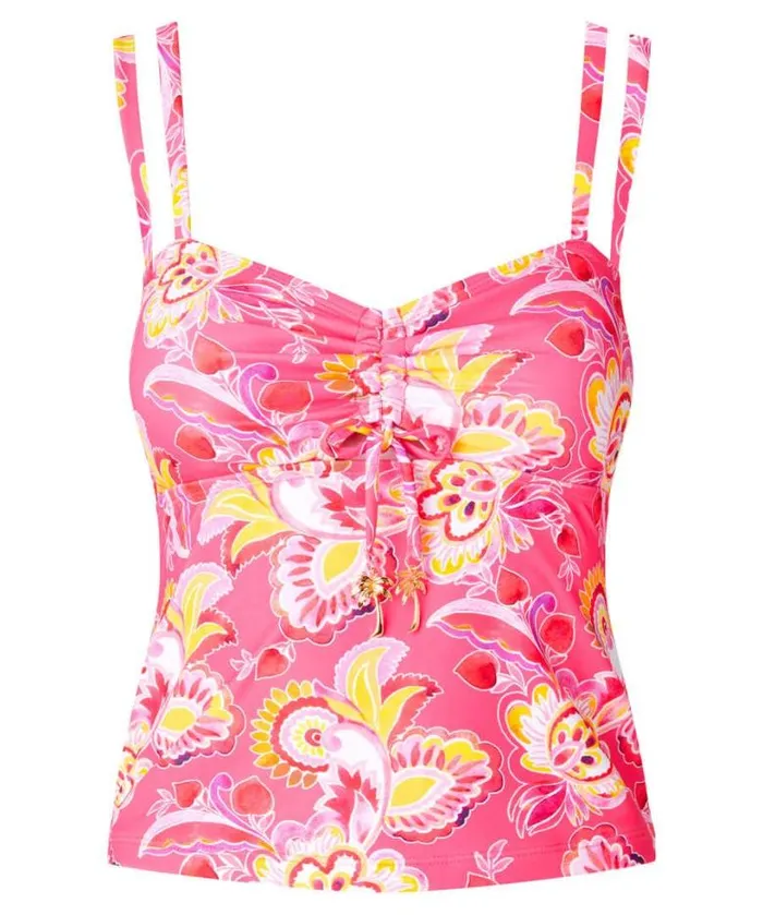 Joe Browns Swimwear Women Malibu Beach Tankini Top Pink Multi Joe Browns Swimwear Women Malibu Beach Tankini Top Pink Multi