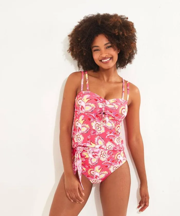 Joe Browns Swimwear Women Malibu Beach Tankini Top Pink Multi Joe Browns Swimwear Women Malibu Beach Tankini Top Pink Multi