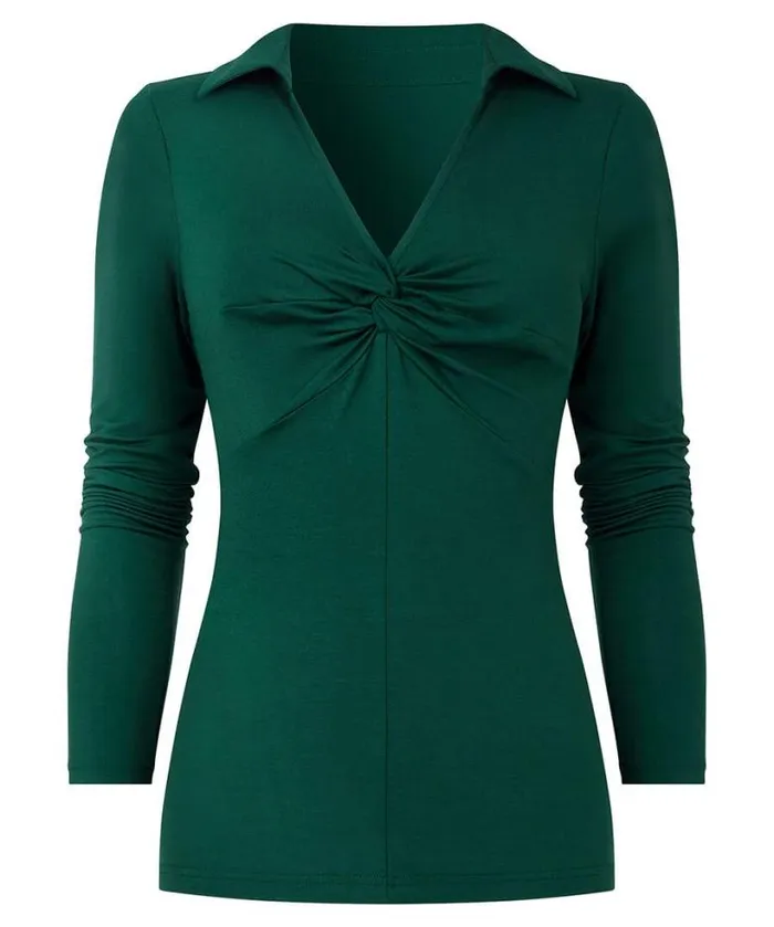 Joe Browns Tops Tunics and Blouses Women Forest Twist Front Top Forest Green Joe Browns Tops Tunics and Blouses Women Forest Twist Front Top Forest Green